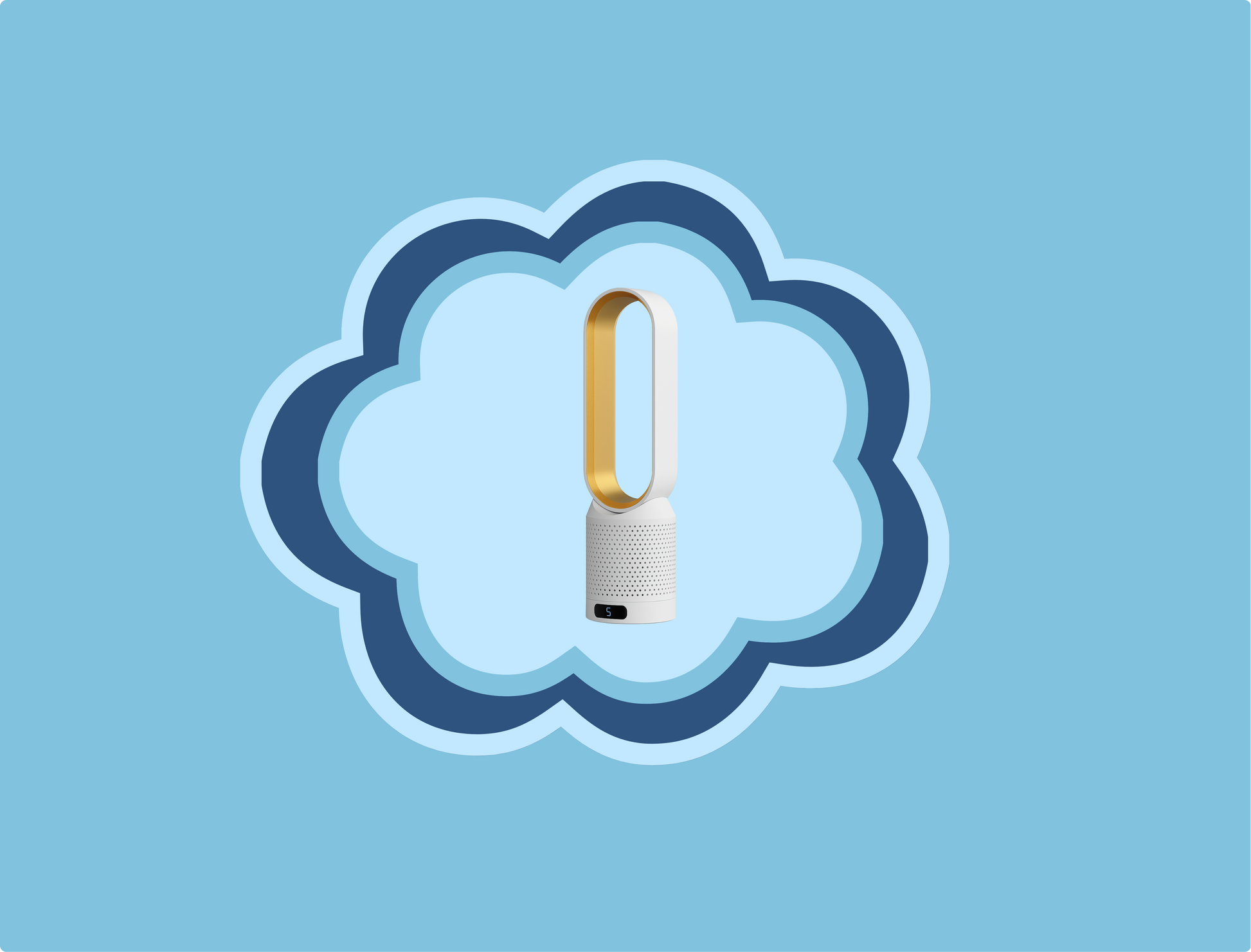 Ventilateur colonne Flow sans pales, or - Wind'Up