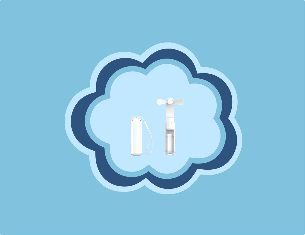 Ventilateur de poche pliable Pocket blanc industriel USB - Wind'Up