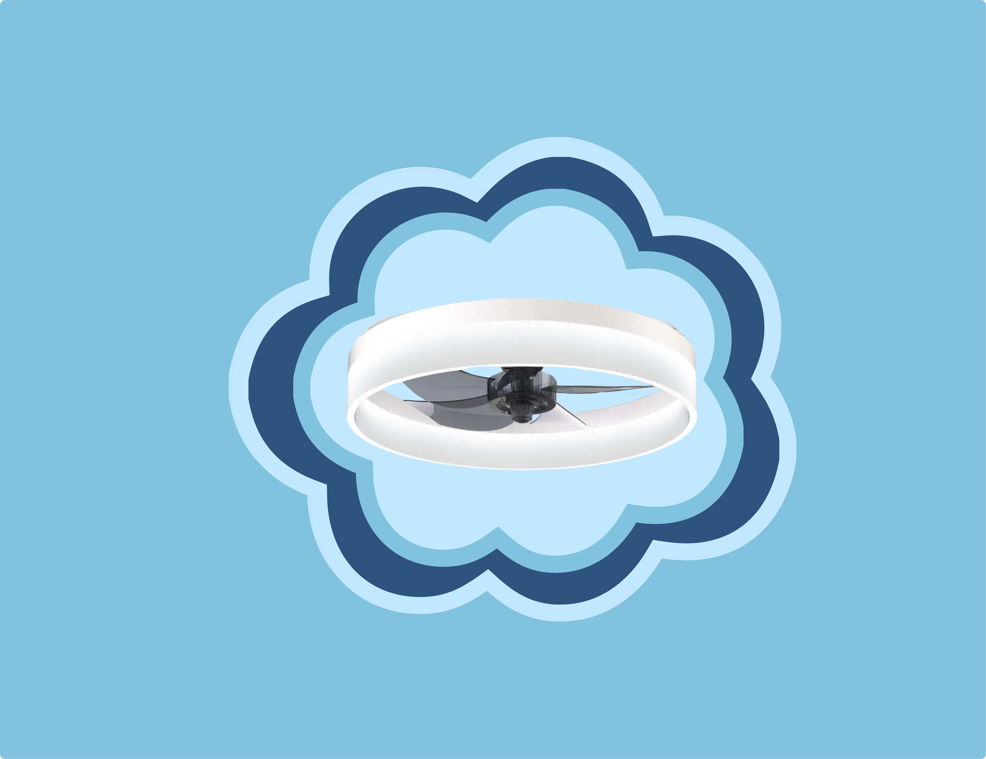 Ventilateur plafonnier Turbine blanc design minimaliste discret - Wind'Up 
